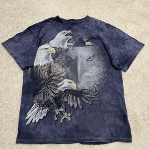 Vintage Bald Eagle Graphic Tee All Over Print Large